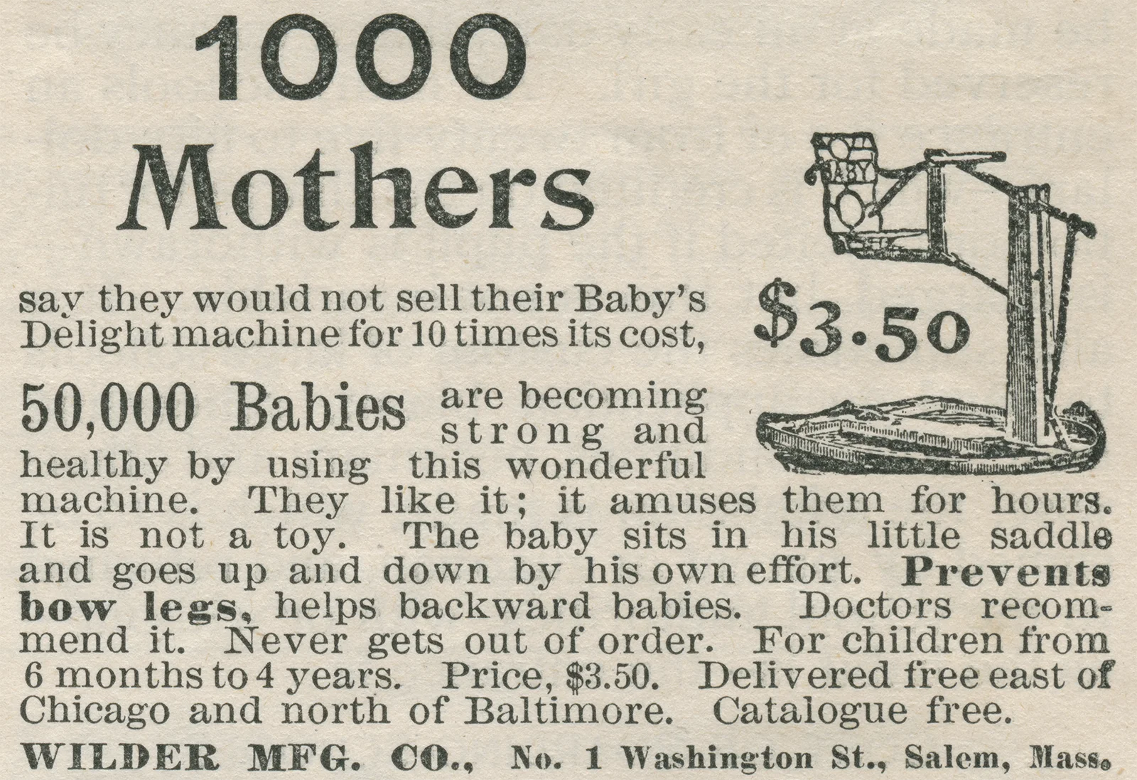 Vintage clipping, 1000 mothers