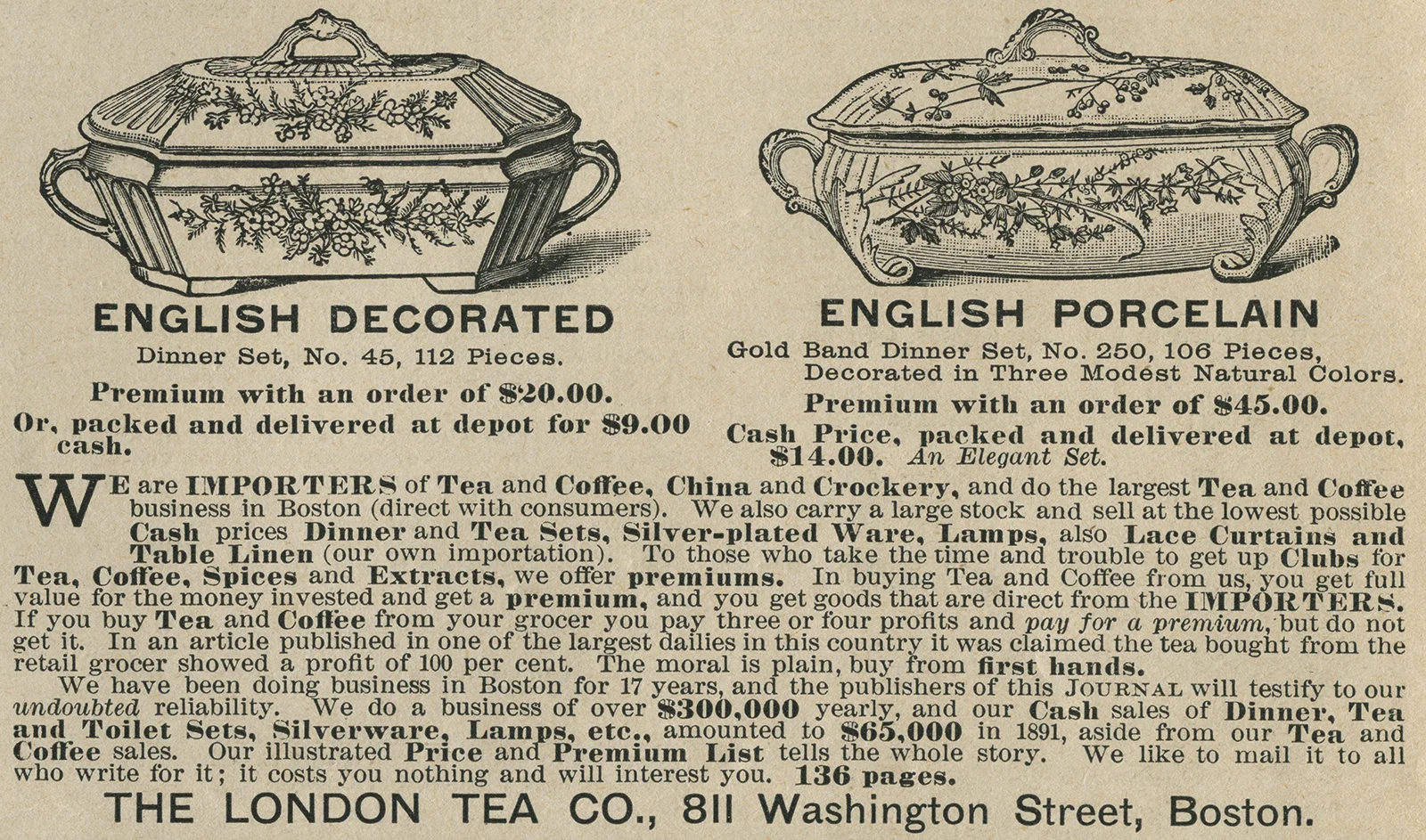 Vintage clipping, London tea company