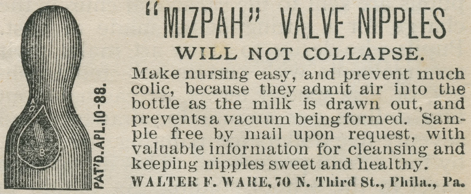Vintage clipping, Mizpah valve