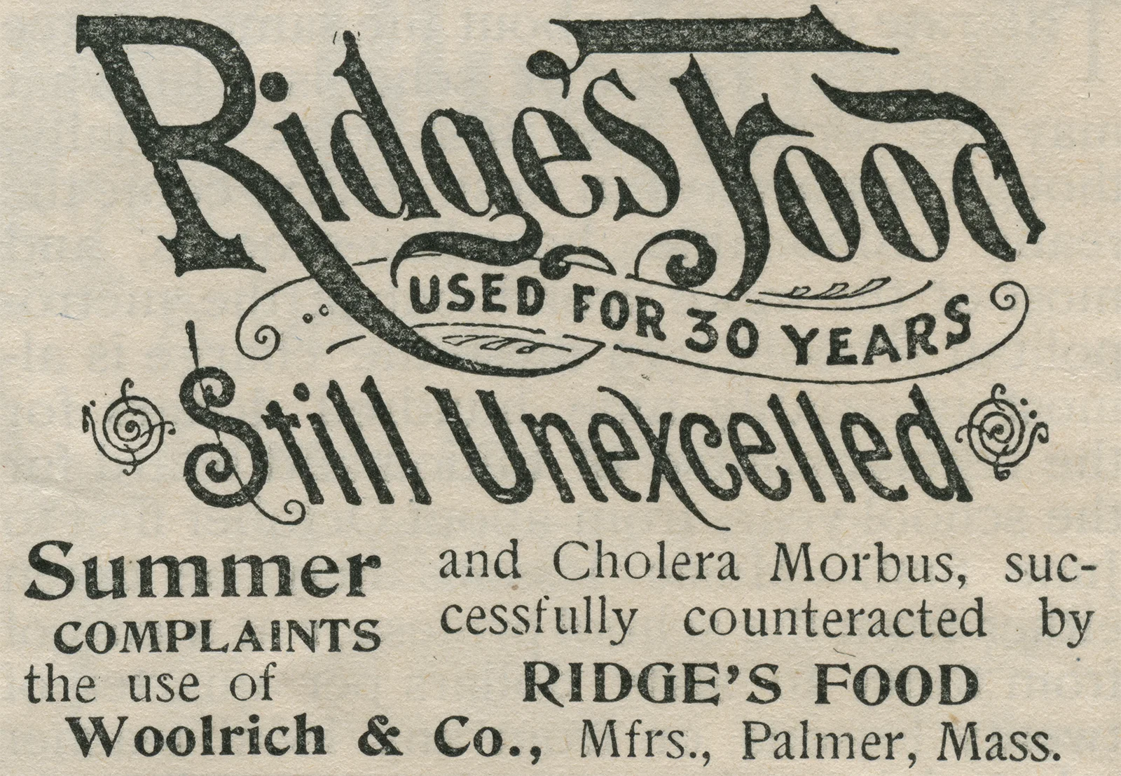 Vintage clipping, Ridges food